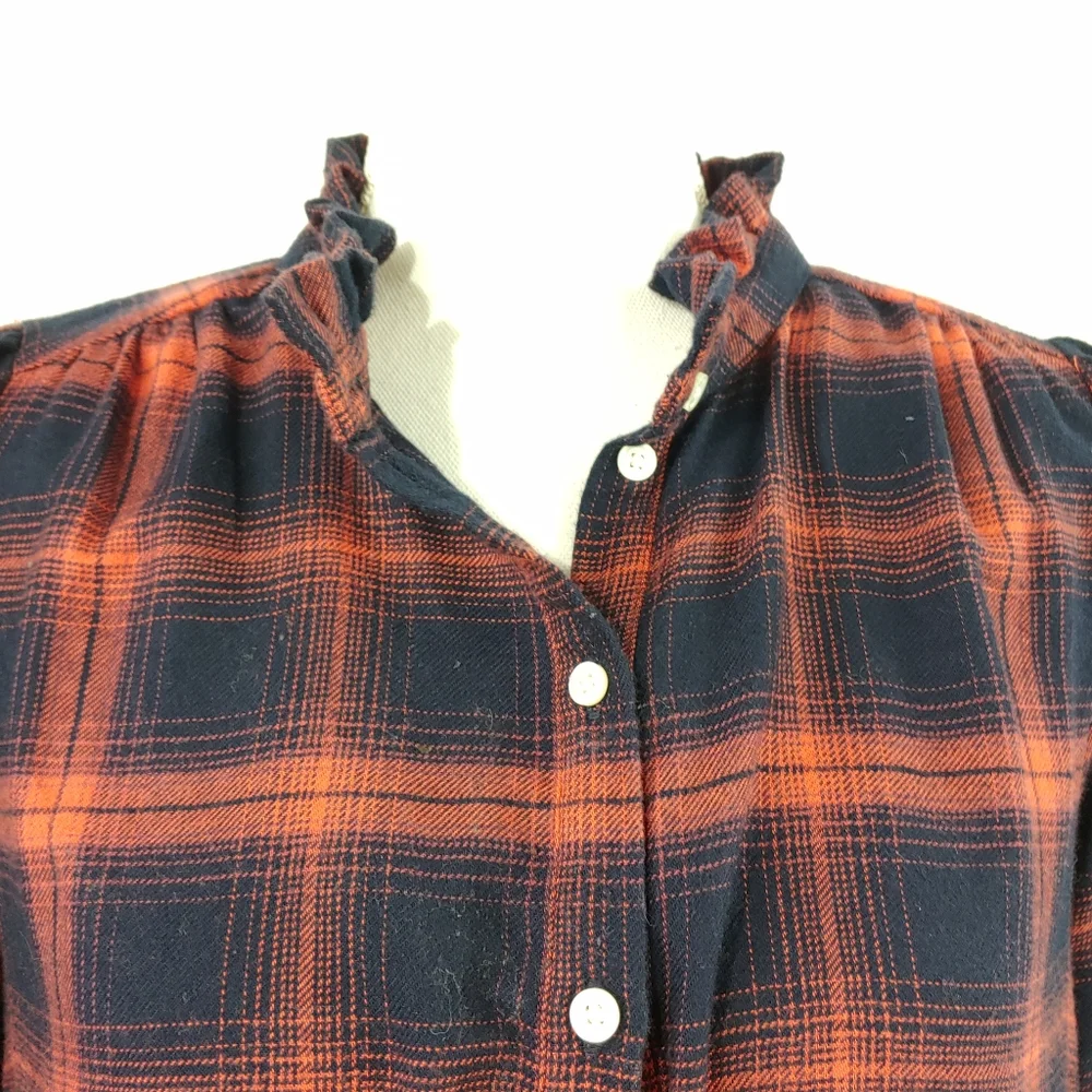 LOFT FLANNEL BUTTON DRESS